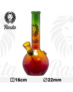 Бонг стеклянный Amsterdam Rasta Glass Bouncer Bong - H:16cm - D:22мм