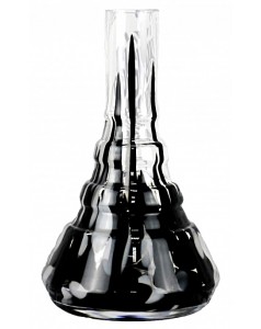 Колба для кальяну Kaya 630CE Black-White Spot Glass Without Thread
