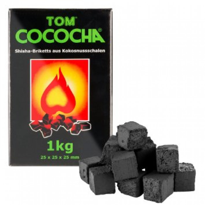 Уголь кокосовый Tom Cococha Green, 1кг - фото 1 - Kalyanchik.ua