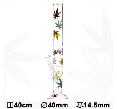 Бонг стеклянный Multi Leaf  H:40cm ?:40mm