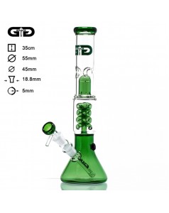 Бонг скляний Grace Glass Beaker - перкалятор - 1 спіраль - Ice 35cm