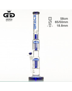 Бонг скляний Grace Glass Cane 20 mm перкалятор: 2Х10arm 60cm (Синій)